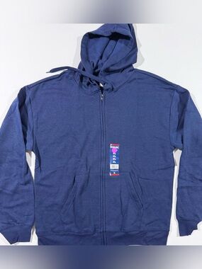 Men's Navy Zip-Up Hoodie Sweatshirt